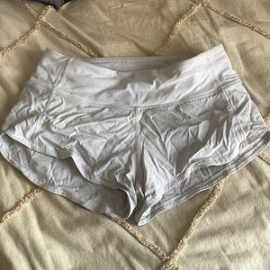 white lulu shorts